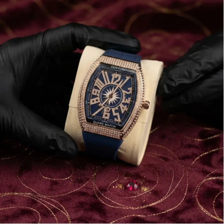 Denvosi Luxury Diamond Studded Strap Men’s Watch