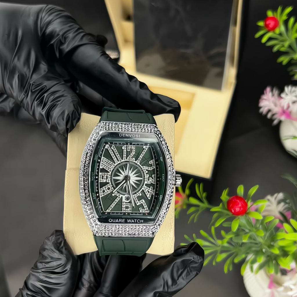 Denvosi Luxury Diamond Studded Strap Men’s Watch