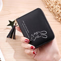Mini Small Short Tassel Wallet for women