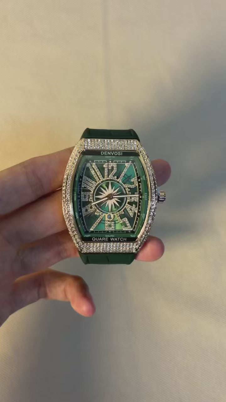 Denvosi Luxury Diamond Studded Strap Men’s Watch